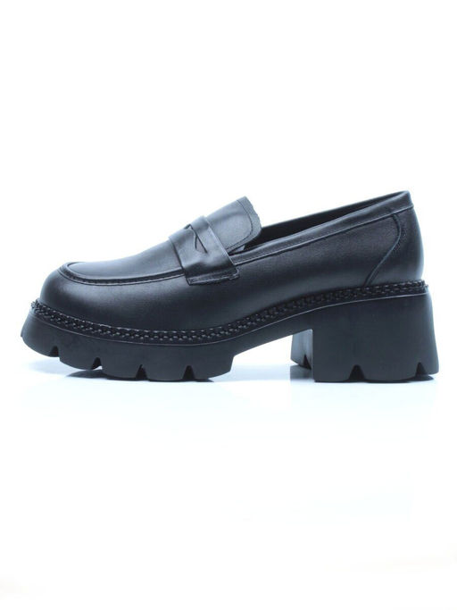 03-5938 BLACK Лоферы женские (натуральная кожа) - Фабричный китай фото 12