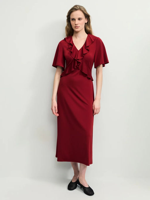 Платье миди с рюшами / Zarina