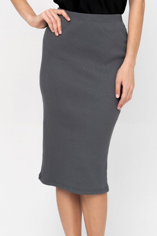 Юбка из мягкого трикотажа кашкорсе хлопок 95%, лайкра 5% - Solo mio фото 4