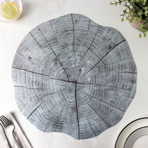 Цена за 12 шт. Салфетка сервировочная на стол «Спил», 38×39 см, серая