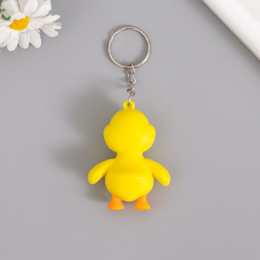 Цена за 12 шт. Брелок для ключей на кольце «Утёнок», резина, 2.2×4×5 см