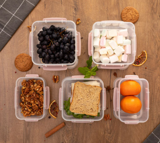 Контейнер 0,8л BATTERFLY герм розовый