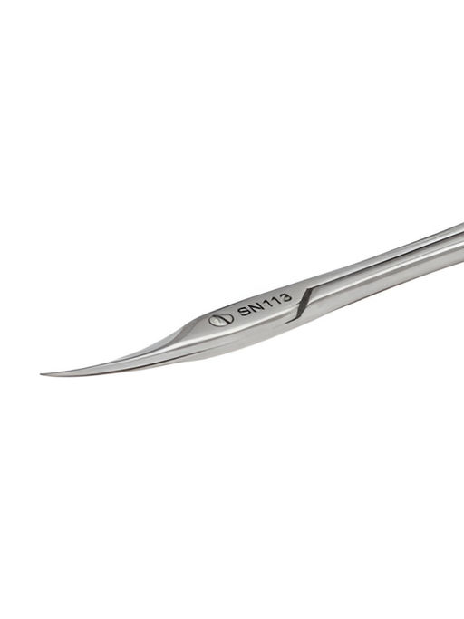 YOKO Ножницы маникюрные для кутикулы изогнутые / Premium Series SN 113, глянцевые, ручная заточка, 10,5 см  фото 6