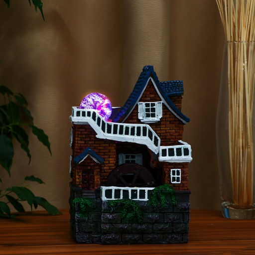 Фонтан настольный «Домик лестница», 27×18 см, с подсветкой