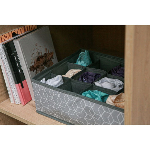 Органайзер для хранения белья Доляна Фора, 12 ячеек, 322412 см, серый  фото 6