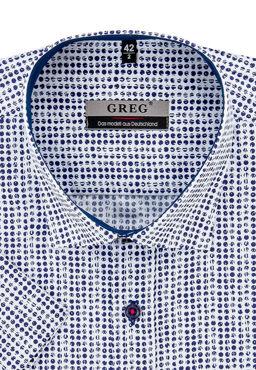 Сорочка мужская короткий рукав GREG 123/109/1301/ZV/P/1