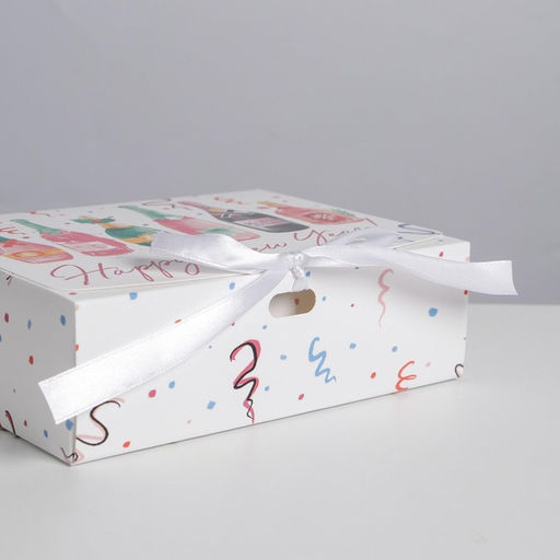 Складная коробка подарочная Шампанское, 16.5 х 12.5 х 5 см, БЕЗ ЛЕНТЫ - Дарите счастье фото 4