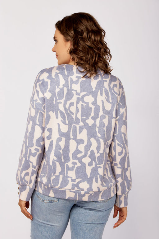 Блуза Swallow 803.2 черный+серебряный узор фото 106