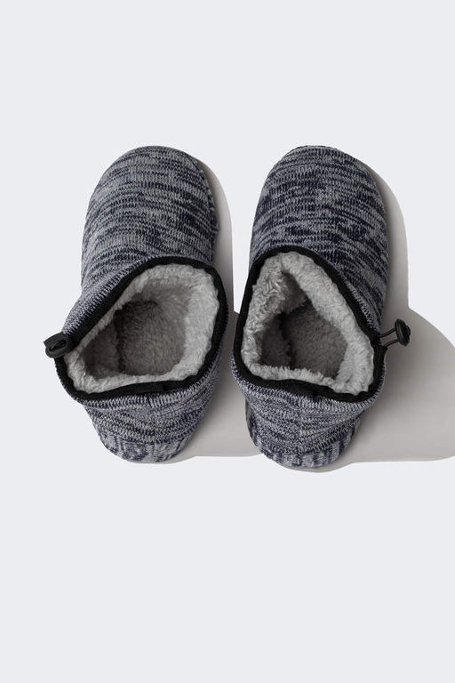 Мужские домашние тапочки на плоской подошве - Defacto фото 6