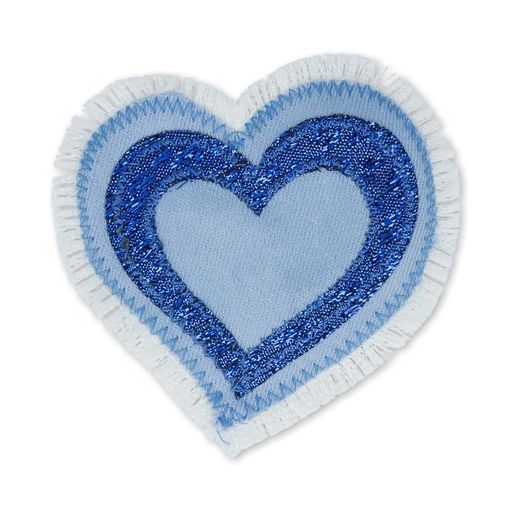 Термоаппликация BLITZ сердце двойное джинс 6 шт СС1/1 9х9 см