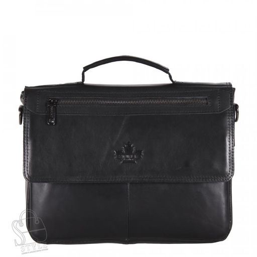 Портфель мужской кожаный 02213Z black Zinimsk в Новосибирске - S-style фото 3