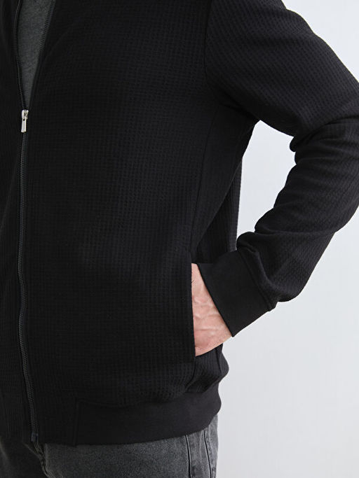 Kolej Yaka Erkek Fermuarl? Sweatshirt