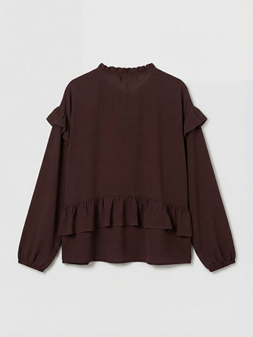 Ba?lamal? Yaka Oversize F?rf?rl? Bluz