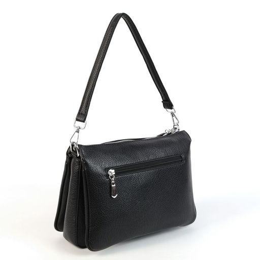 Женская сумка через плечо из эко кожи с пятью отделениями 8812 Блек - Cidirro фото 3