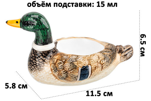 Набор 2-х подставок для яиц 15 мл 11,5*5,8*6,5 см Селезень и уточка - Elan gallery фото 2