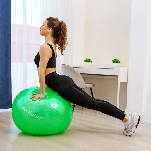 Фитбол ONLYTOP d=65 см, 1000 г, полумассажный, МИКС