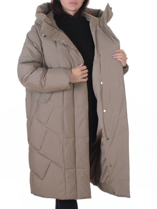 A621 BEIGE Пальто зимнее женское (200 гр. холлофайбер) - Fashion фото 7