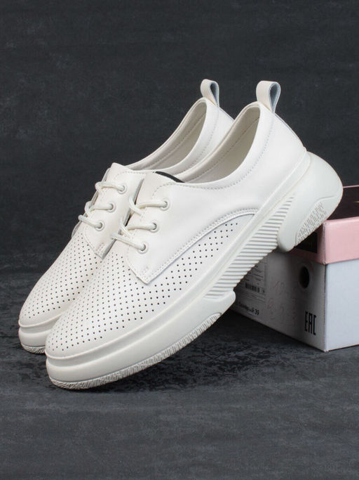 03-PDXL140-5 BEIGE Кроссовки женские (натуральная кожа)