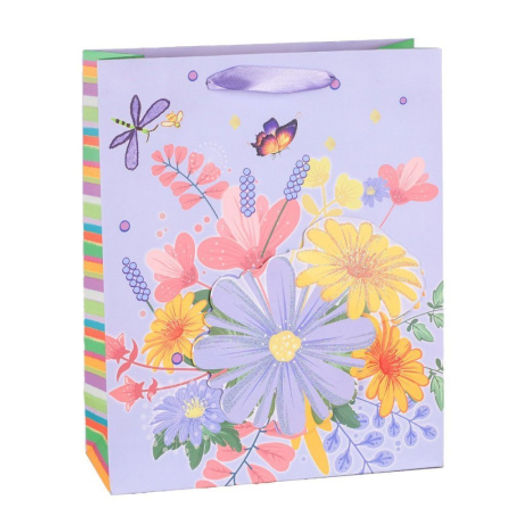 Цена за 12 шт. Пакет подарочный 32x26x10 / 8821M /уп 12/480/ (Голубой) - Галеонтрейд фото 2