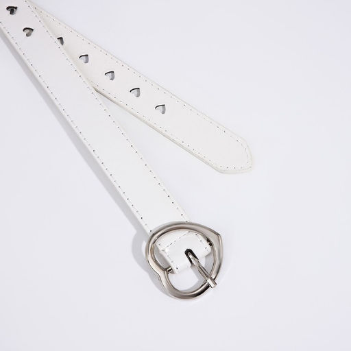Ремень детский, ширина 2.4 см, пряжка металл, цвет белый - Simaland фото 2