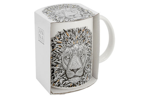 Кружка, 500 мл, фарфор N, белая, Лев, Wild - Anna lafarg фото 2