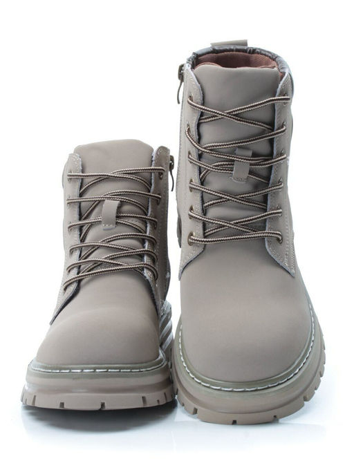 01-P8305-3 GRAY/BEIGE Ботинки демисезонные женские (натуральная кожа) - Фабричный китай фото 13