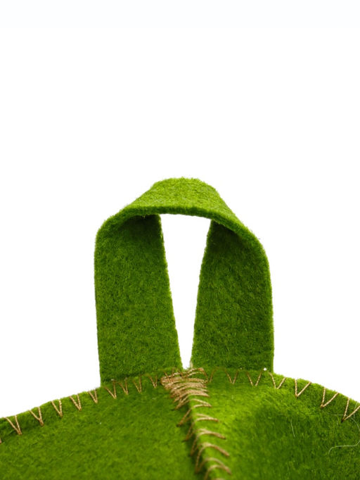 Шапка для бани и сауны Образец мужчины, полушерсть, зелёная