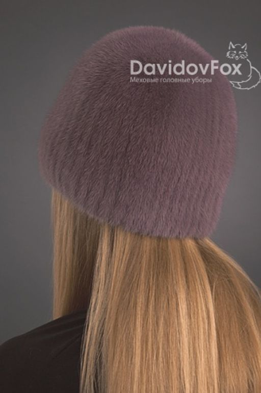 Шапка Сноп норка орнамент клевер