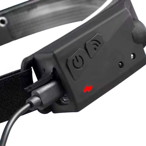 Фонарь налобный спортивный COMIRON OHEAD TWO корпус: жёсткий ABS, IPX4; свет: XPE+COB, 350lm; аккум: 1200 mAh, USB, КРАСНЫЙ аварийный режим. /уп 100/ - ГалеонТрейд фото 6