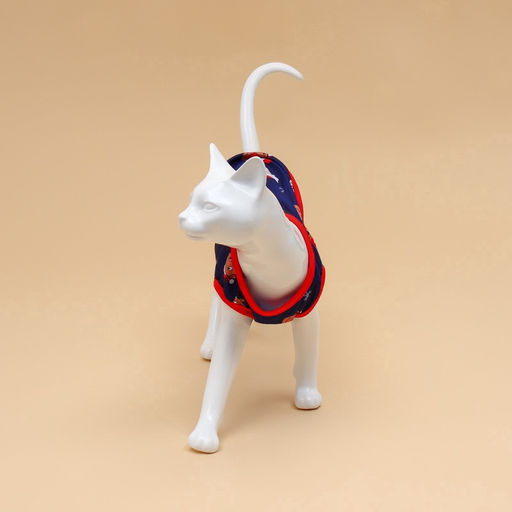 Майка для животных Новогодняя ночь, размер XL (ДС 40, ОШ 40, ОГ 50 см), синяя - Пижон фото 2