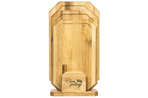 Комплект 3 досок 38*22*1,8 см, 34*20*1,8 см, 30*18*1,8 см Гайка на дер. подстав. - Elan gallery фото 4