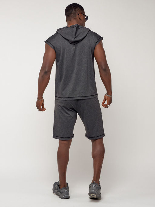 Спортивный костюм летний мужской темно-серого цвета 2262TC - FUYOUKAI фото 5