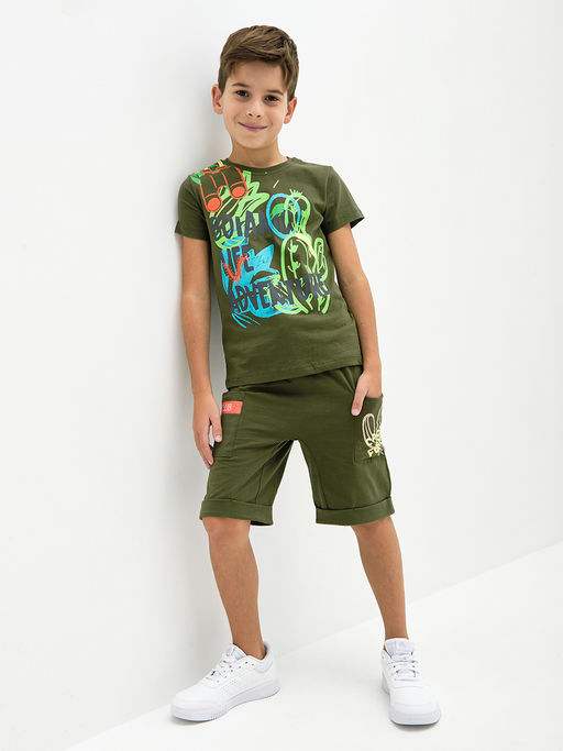 Футболка для мальчика цвета хаки - Kogankids фото 23