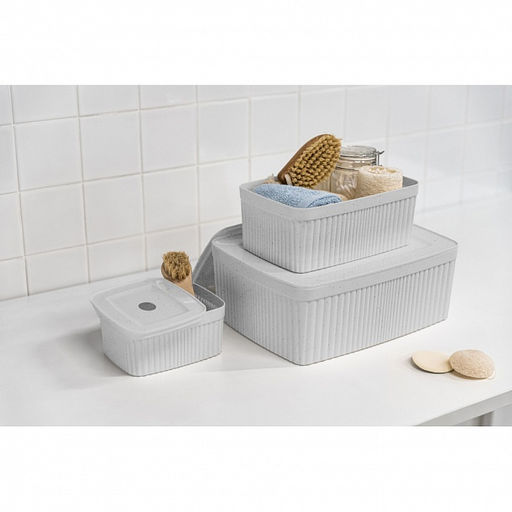 ЛОТОК С КРЫШКОЙ VELVET, 230х150х90 ММ, 2,5Л (светло-серый флэк) - Econova фото 4