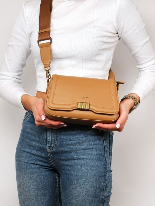 Сумка женская искусственная кожа DJ-CM 6961A-L.BROWN, 1отд, плечевой ремень, карамель SALE 262220 - Adelia фото 10