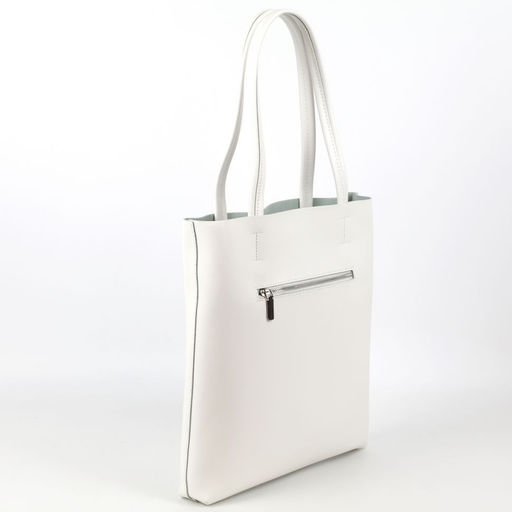 Женская кожаная сумка шоппер 8688-220 Белый - Cidirro фото 4