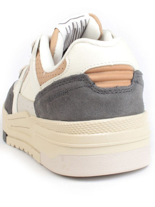 05-P232-1 DK. GRAY/BEIGE Кроссовки женские (натуральная замша, искусственная кожа)
