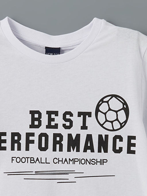 Bisiklet Yaka Erkek ?ocuk ?ortlu Pijama Tak?m?