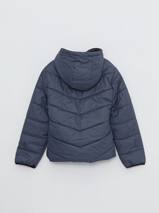 Kap??onlu Bask?l? Erkek ?ocuk ?i?me Mont - Waikiki фото 2