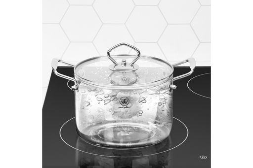 Кастрюля 1,5 л 23*16*16 см Crystal glass с крышкой - Elan gallery фото 17