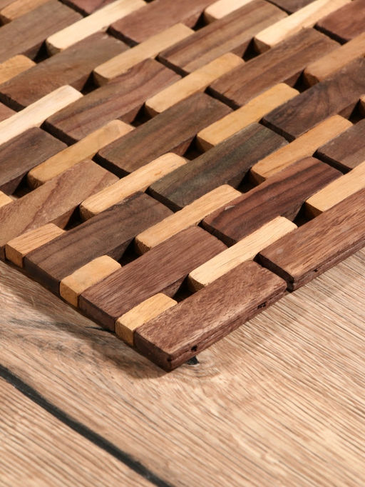 Коврик из тикового дерева, 40×30×0.7 см