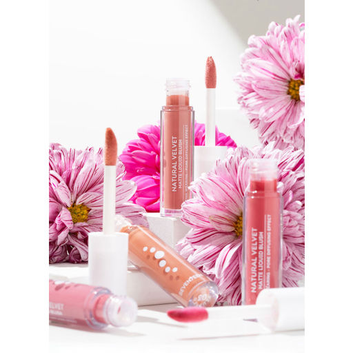 Натуральные бархатные матовые жидкие румяна 3в1, 02 Теплый натуральный 51182202