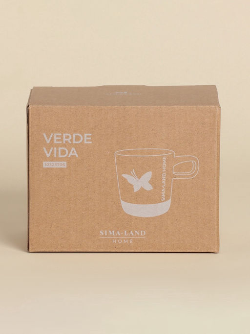 Кружка SL Home Бабочка, 520 мл, 13.5?9.6?9.8 см, керамика, белая