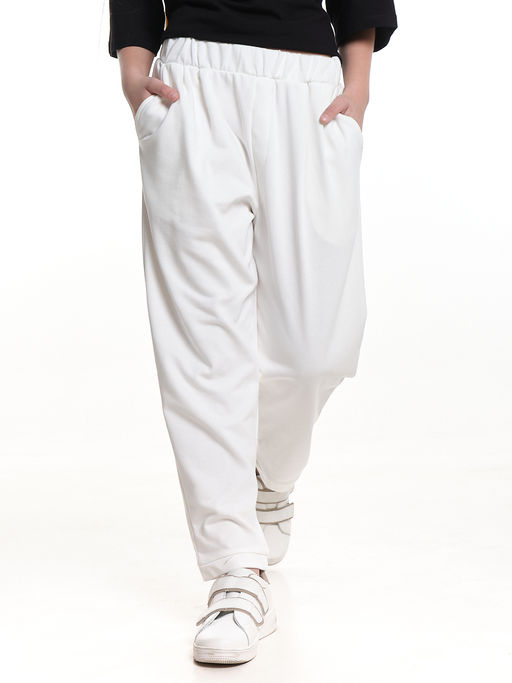 Брюки спортивные для девочки 22-3209 белый - Mini maxi фото 7