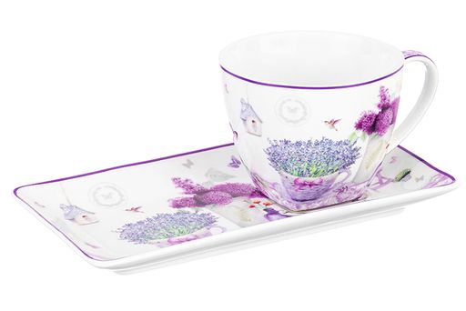 Набор Elan Gallery Лаванда 2 чашки с блюдцами 250 мл New Bone China  фото 5