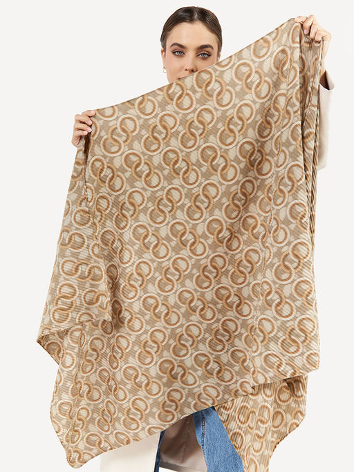 Большой, мягкий, тонкий и очень нежный двусторонний палантин с рисунком - Tantino фото 2