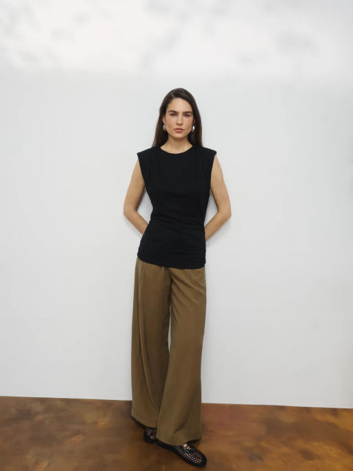 Футболка из вискозы с драпировкой / Zarina фото 2