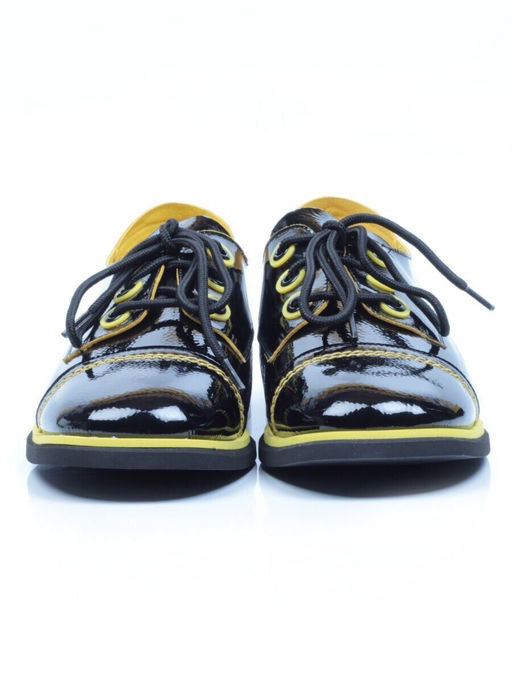 03-H491-H11-F384 BLACK Полуботинки женские (натуральная кожа)