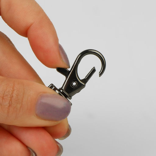 Цена за 2 шт. Карабин металлический, 37×12 мм / 9×1.7 мм, 10 шт., цвет чёрный никель