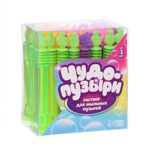 Цена за 48 шт. Мыльные пузыри нелопающиеся Фрукты МИКС - Funny toys фото 2